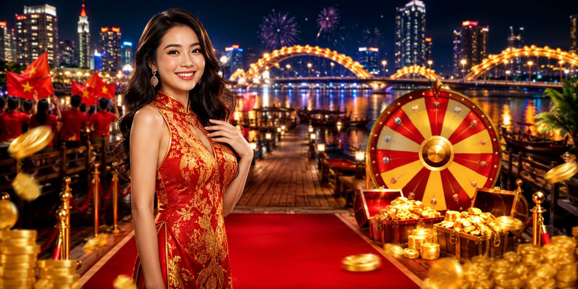 Không khí lễ hội và bàn roulette đặc biệt tại sự kiện giải thưởng ở Đà Nẵng